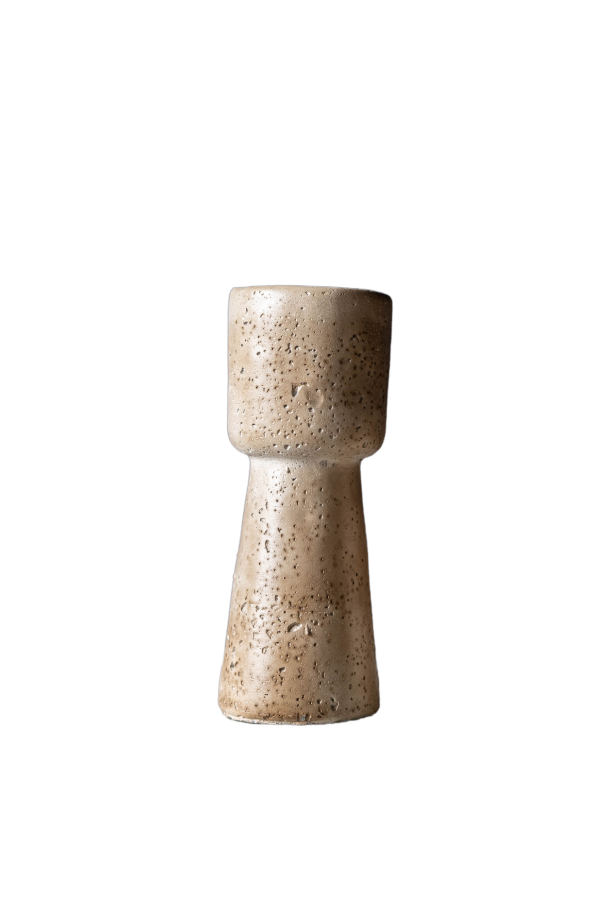 Travertine Cement Tealight Candle Pillar