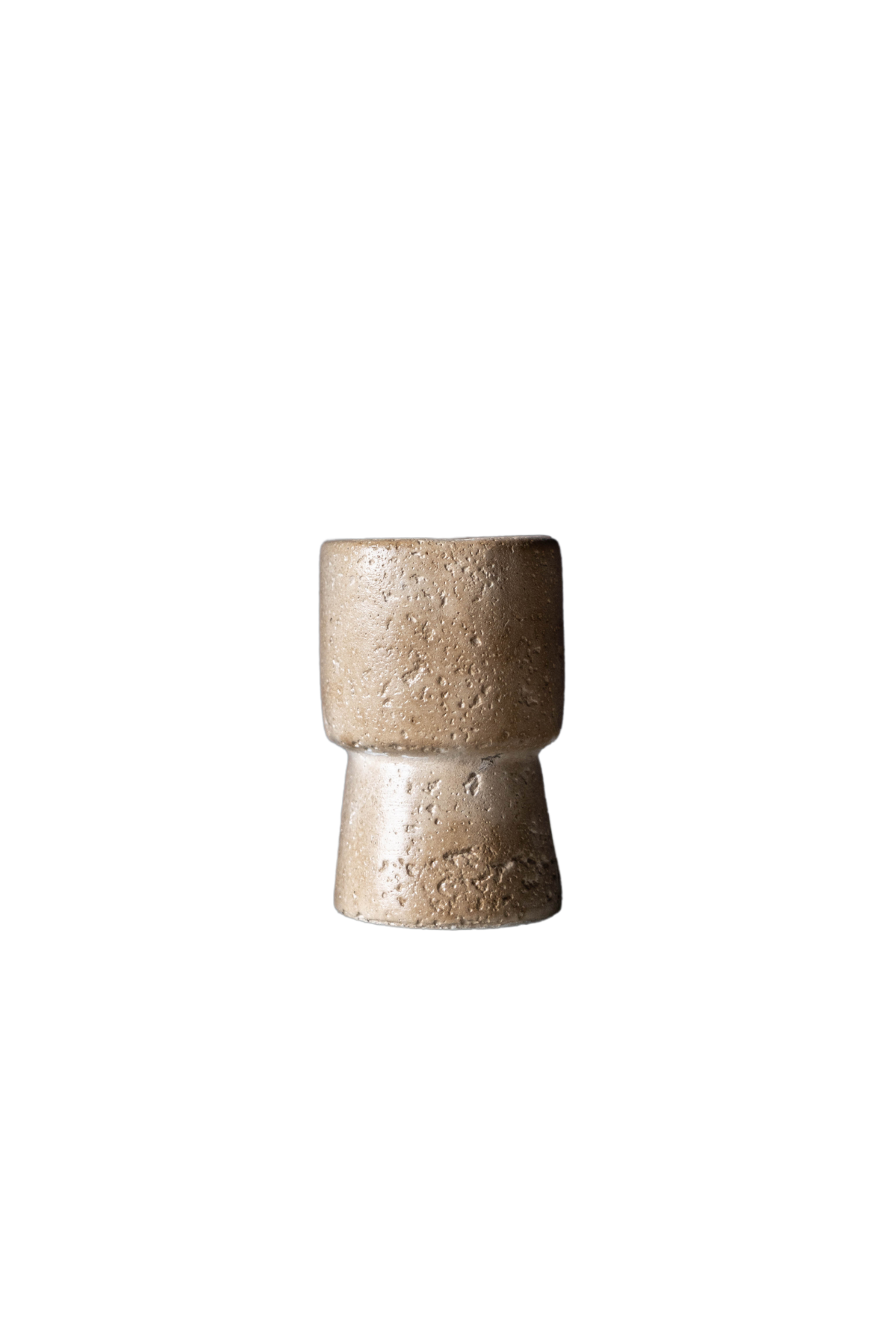 Travertine Cement Tealight Candle Pillar