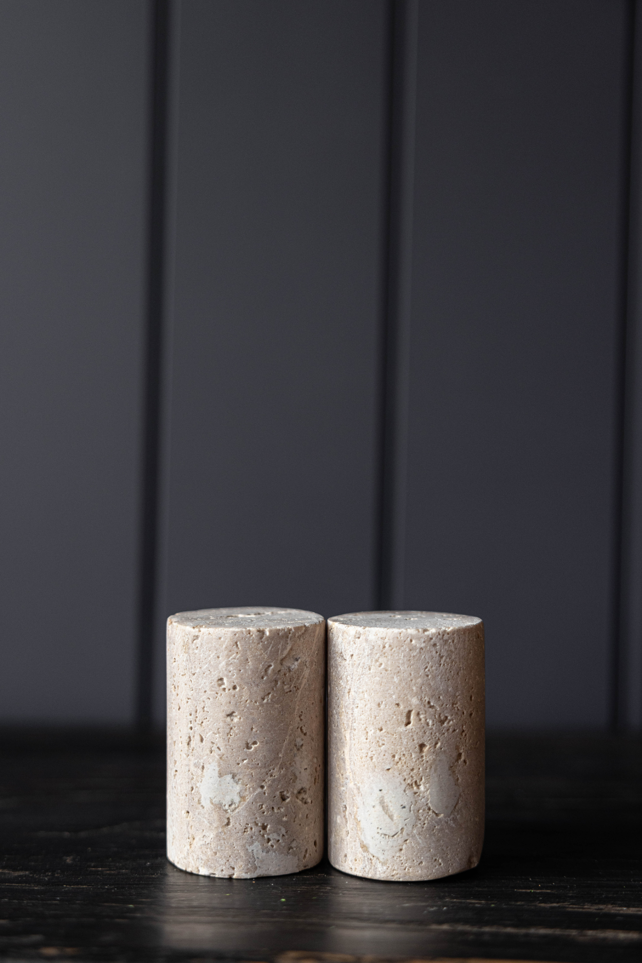 Travertine Salt & Pepper Shakers | By Luxe B Co 