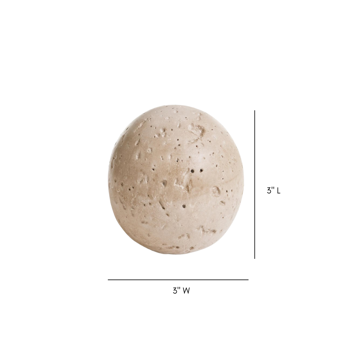 Travertine Cement Deco Ball | By Luxe B Co. 