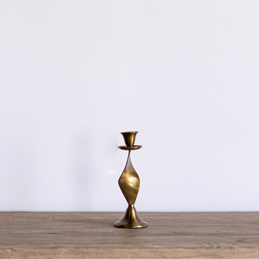 Twisted Brass Inspired Candlestick By Luxe B Co.