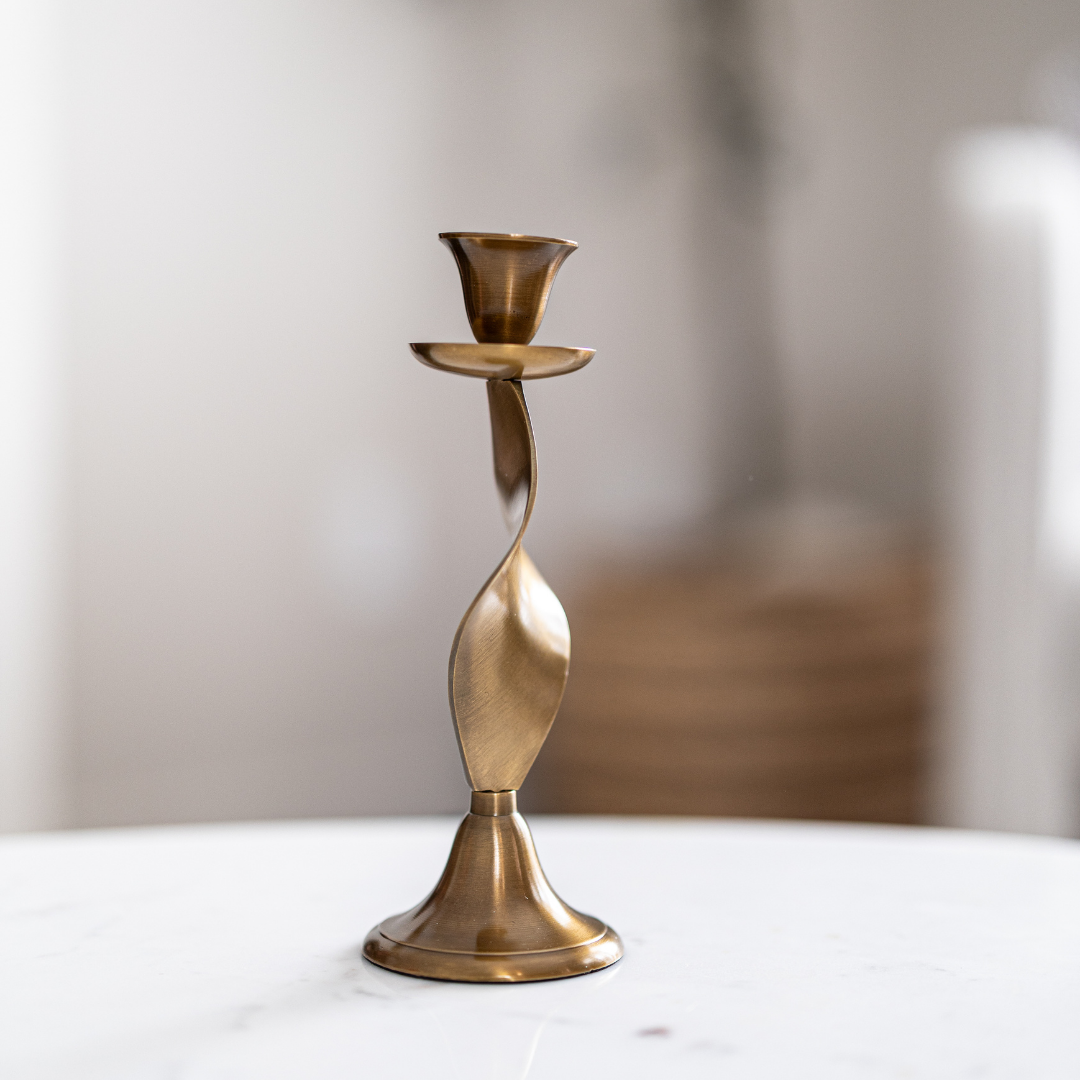 Twisted Brass Inspired Candlestick By Luxe B Co. 