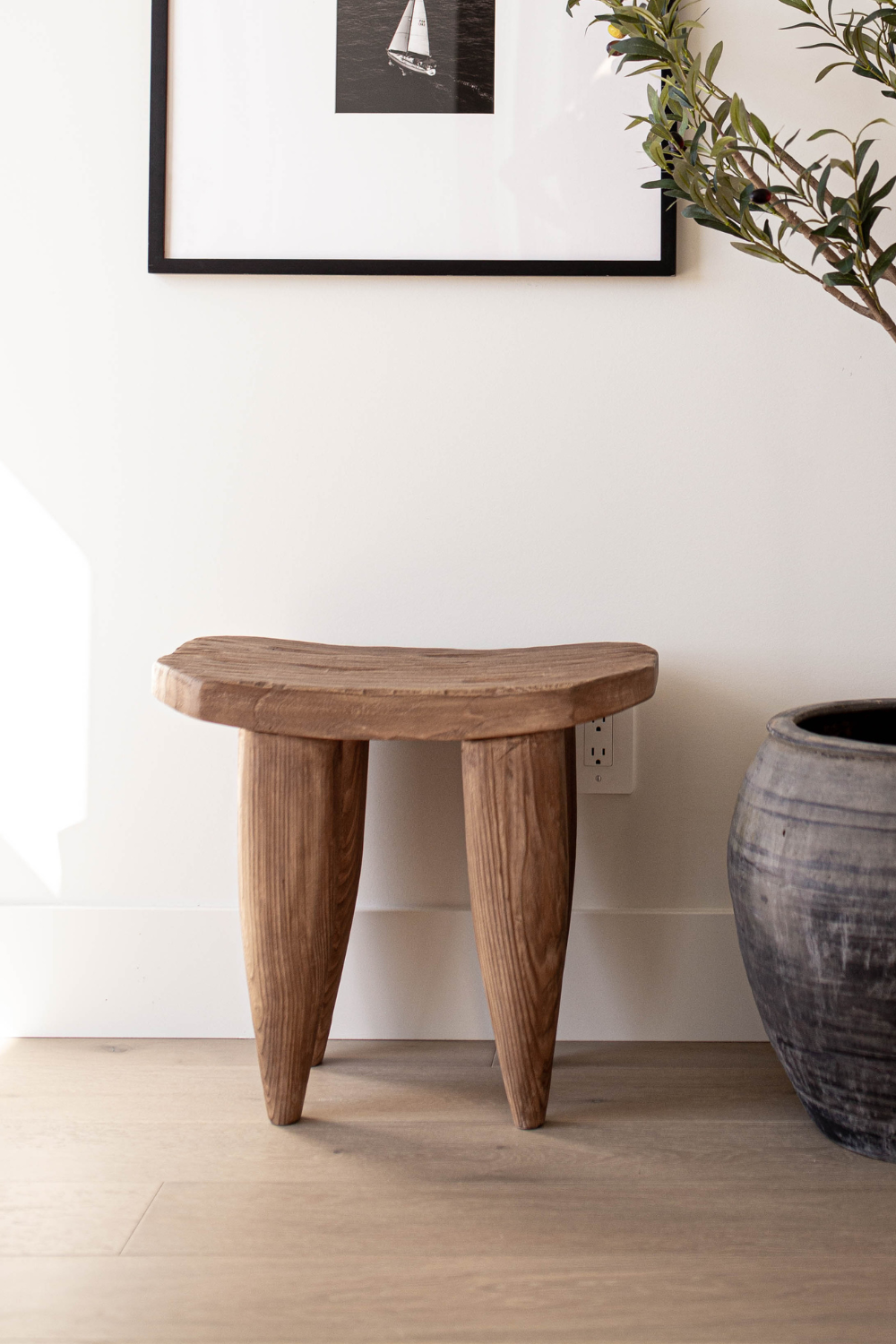 NEW! Senufo Stool Bench Warm Natural Elm Large - Luxe B Pampas Grass  Vintage Home Decor Shop Luxe B Co Instagram