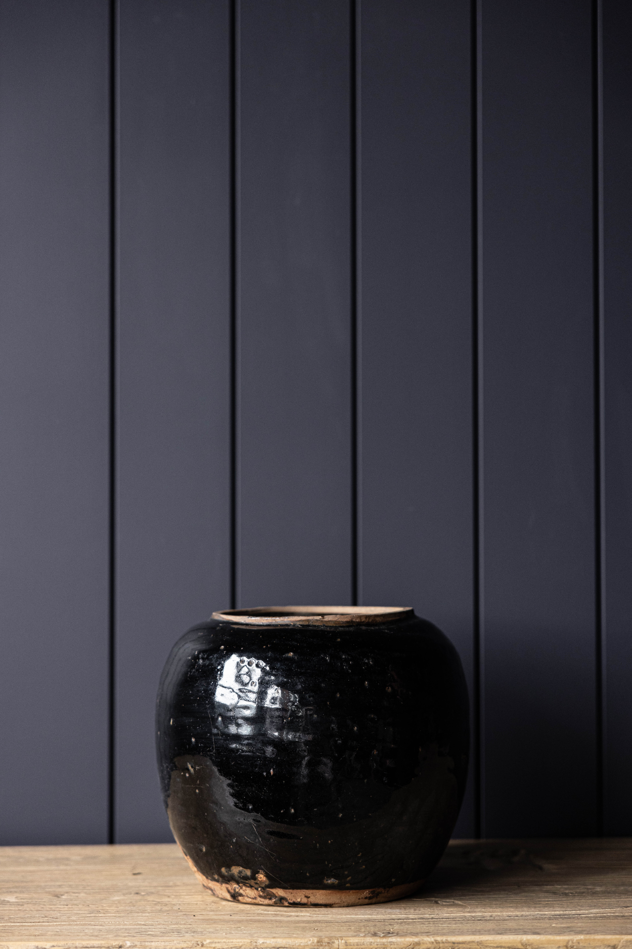 Vintage Black Glazed Paso Pot | By Luxe B Co