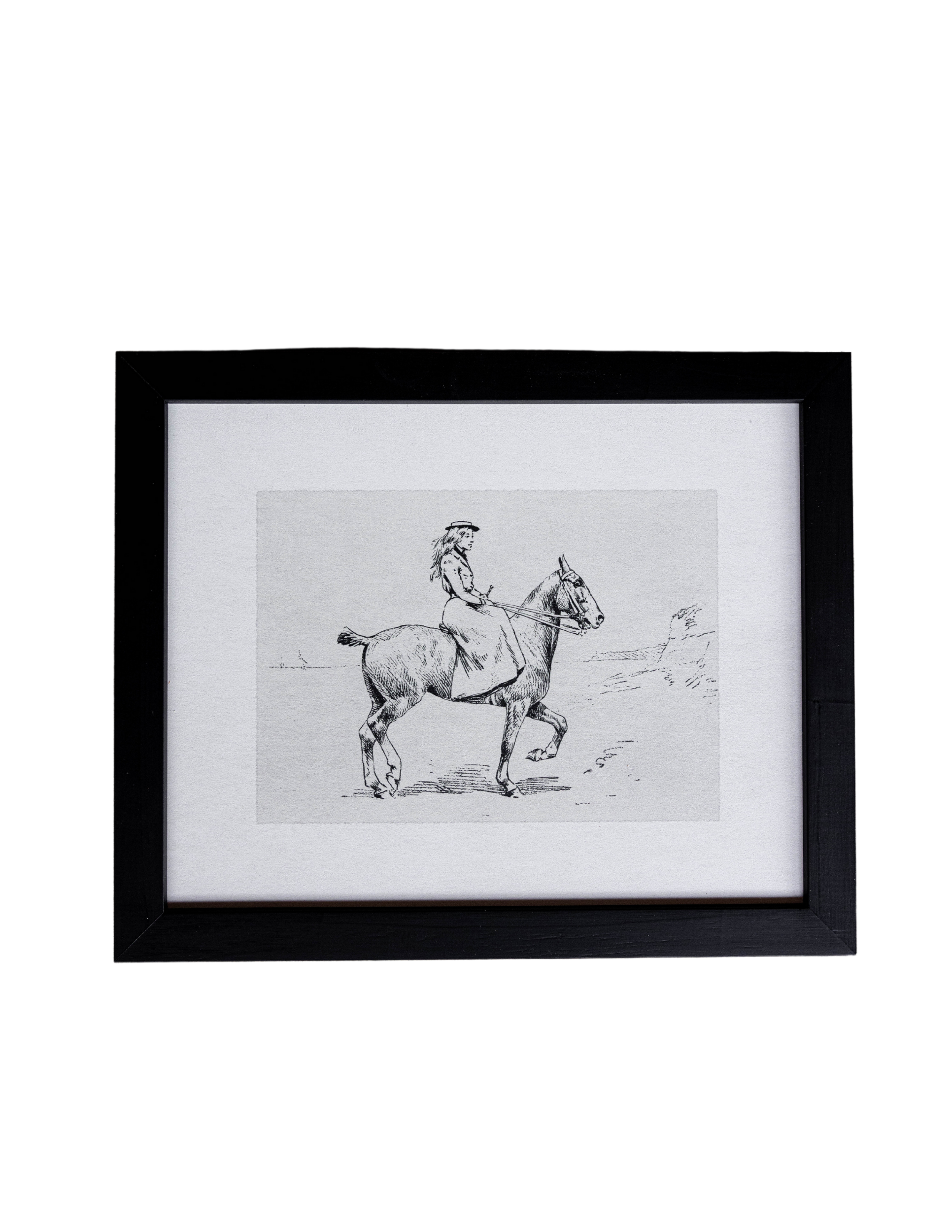 Vintage Equestrian Black Framed Art | By Luxe B Co. 