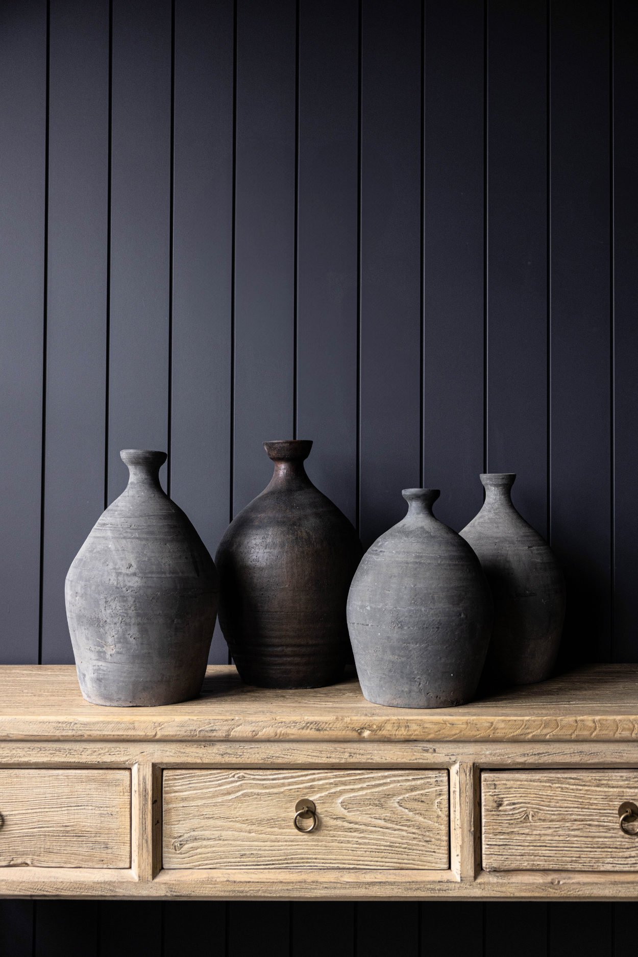 Vintage Found Black Grey Vase | By Luxe B Co