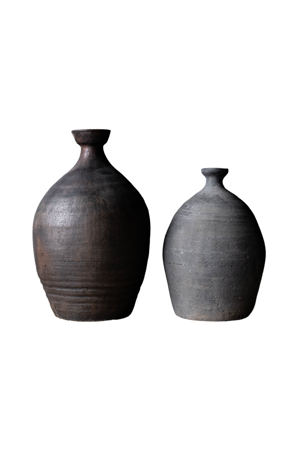 Vintage Found Black Grey Vase | By Luxe B Co.