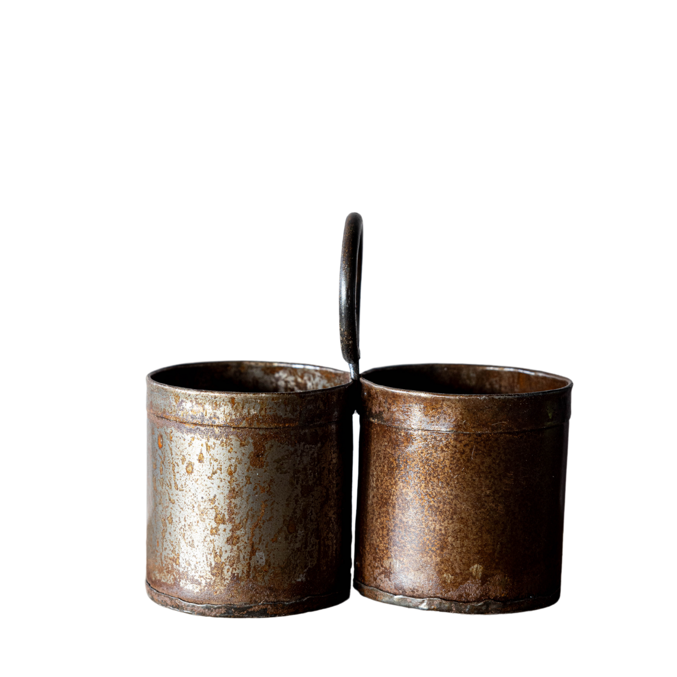 Vintage Dual Metal Pot Planter | By Luxe B Co.