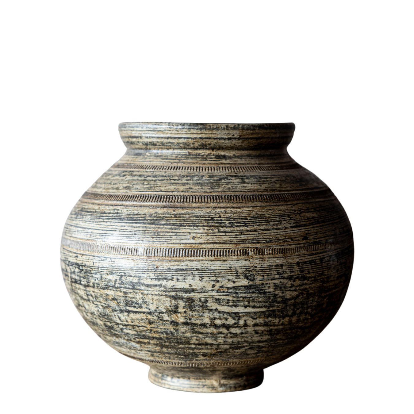Vintage Found Round Glazed Pot | By Luxe B Co.