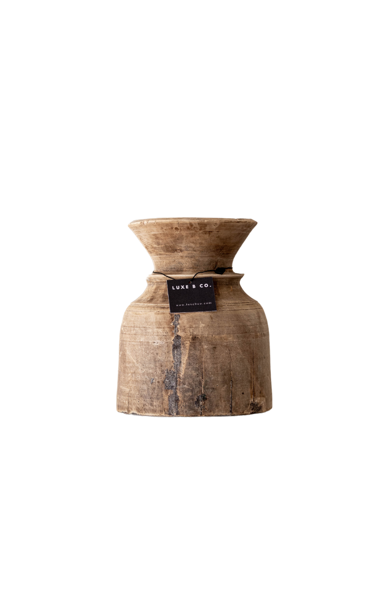 Vintage Found Wooden Vase | By Luxe B Co. 