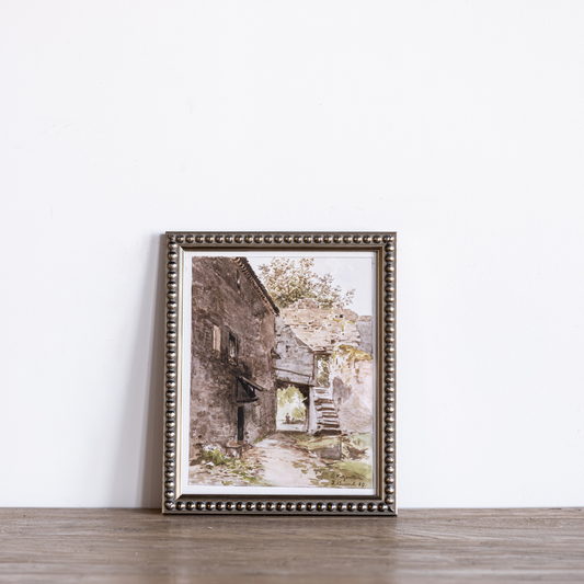 Vintage Watercolor European Walk Framed Art | By Luxe B Co. 