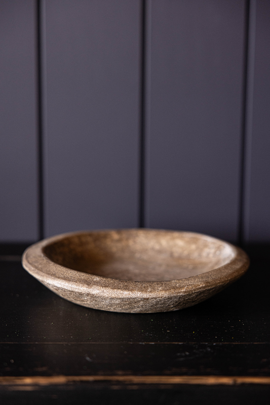 Vintage Inspired Dark Grey Stone Bowl | By Luxe B Co