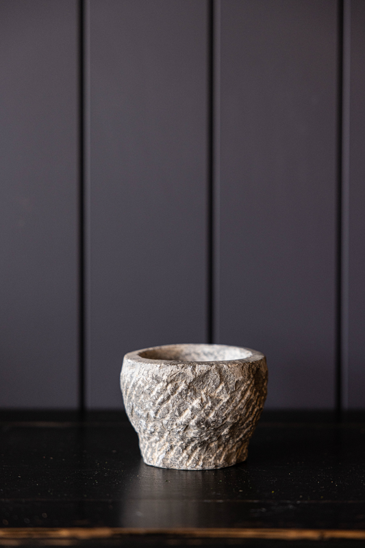 Vintage Inspired Grey Petite Stone Mortar | By Luxe B Co