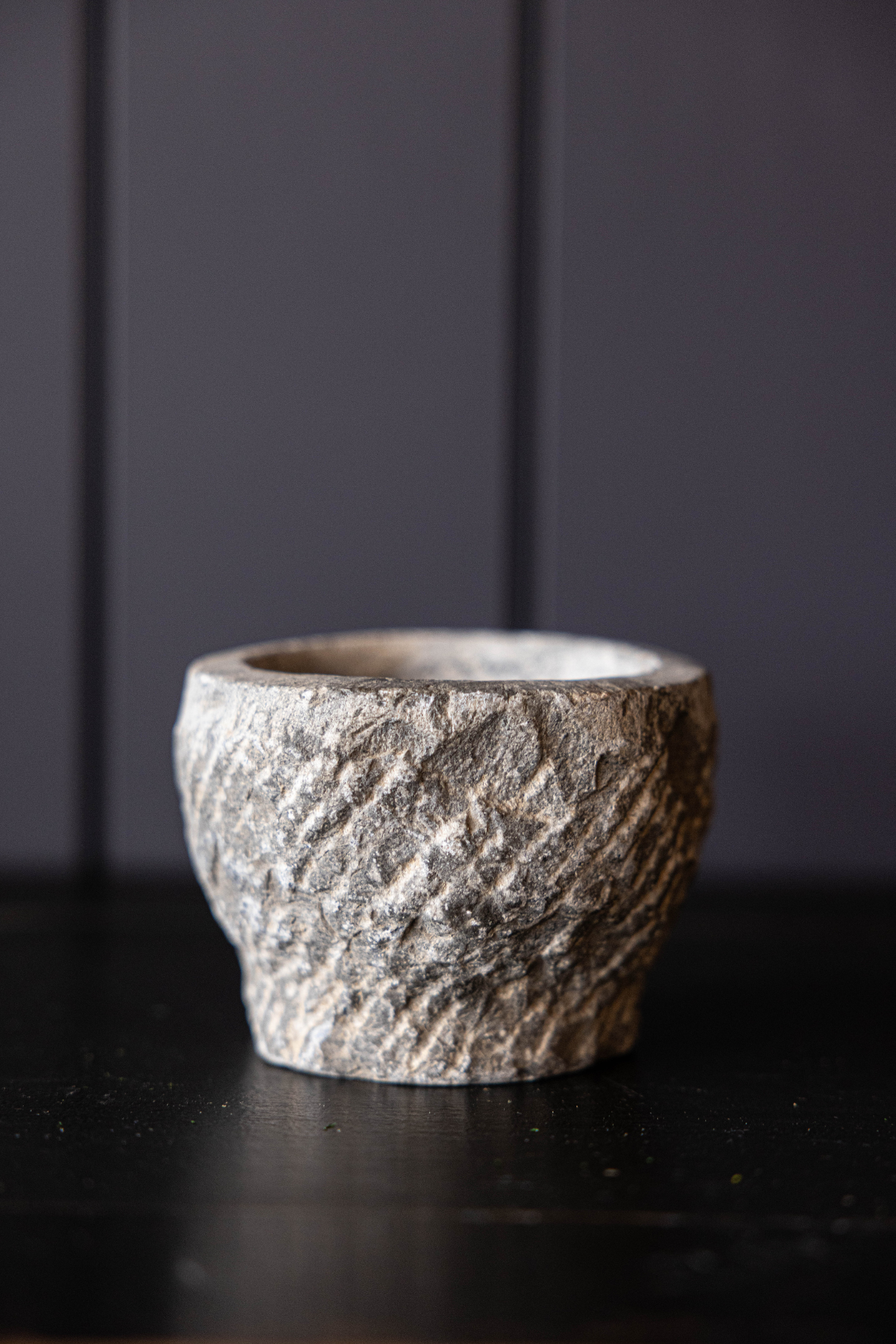 Vintage Inspired Grey Petite Stone Mortar | By Luxe B Co
