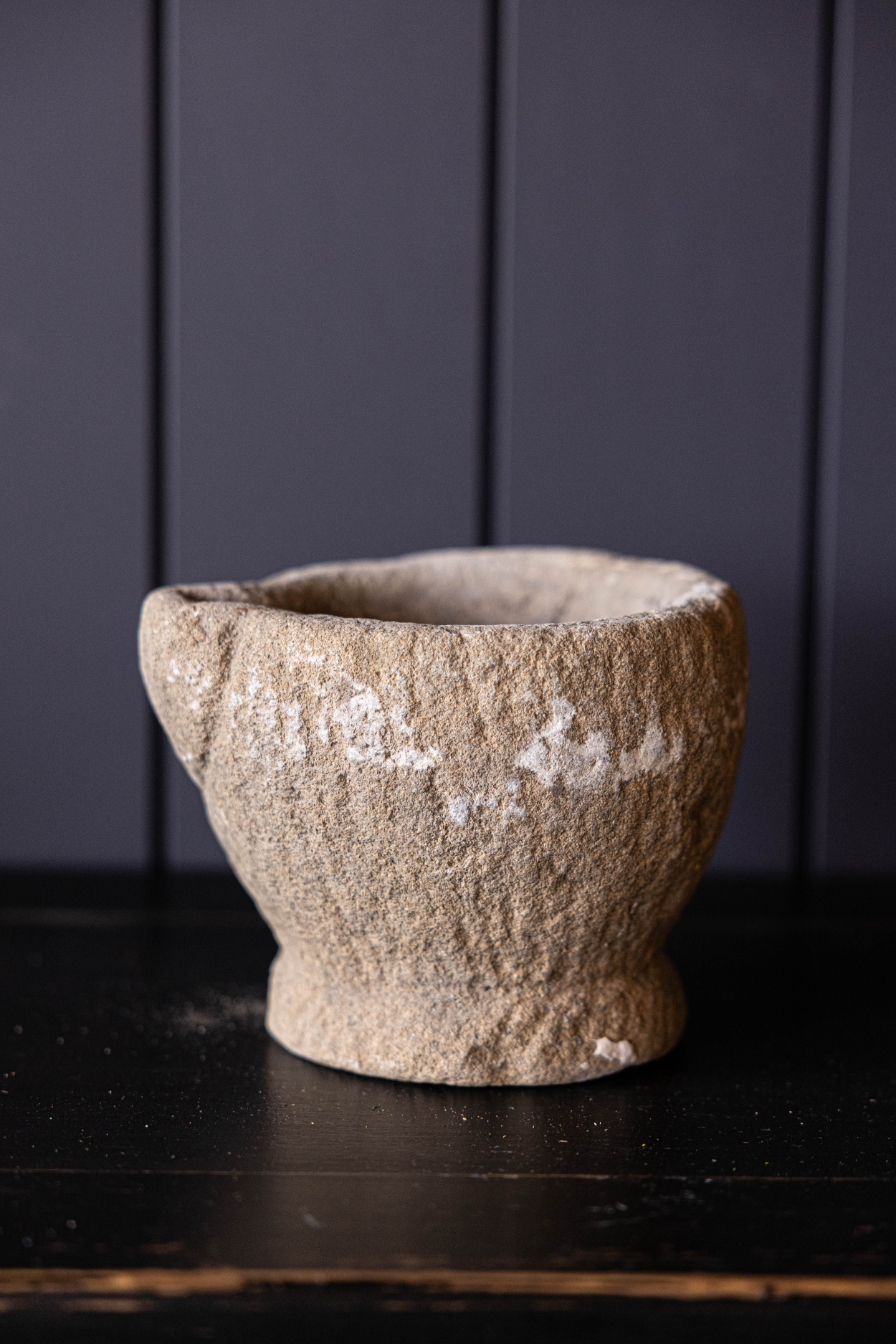 Vintage Inspired Large Grey Stone Mortar | By Luxe B Co.