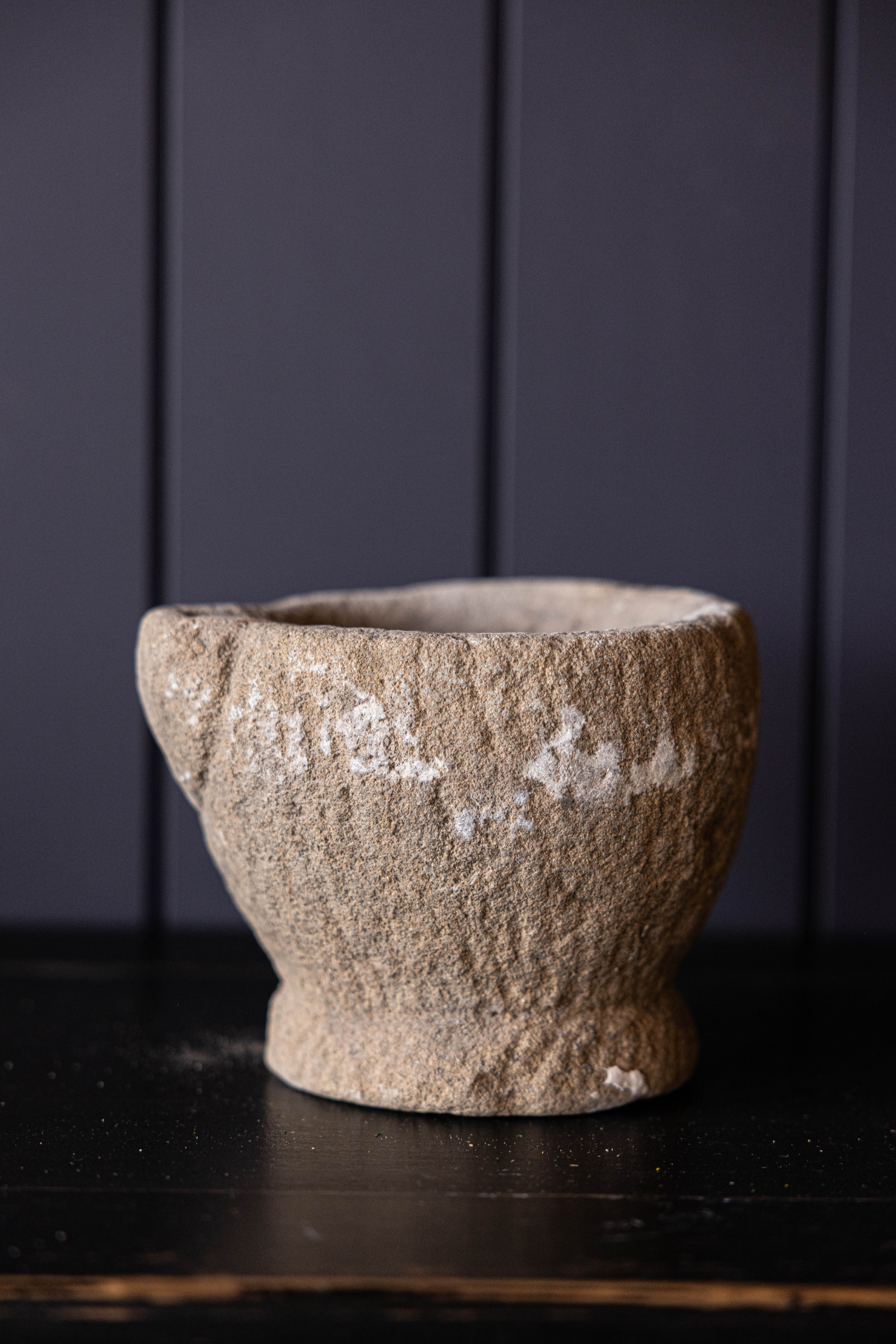 Vintage Inspired Large Grey Stone Mortar | By Luxe B Co.