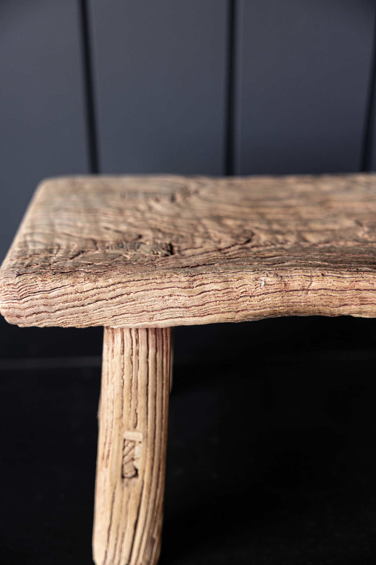 Vintage Small Red Wooden Stool | One Of A Kind | By Luxe B Co.
