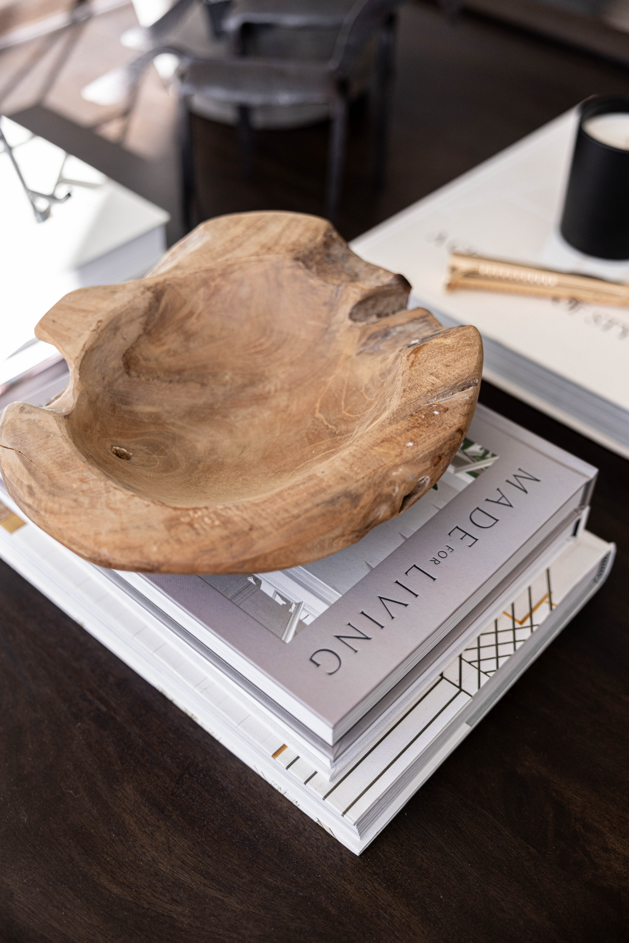 Vintage Teak Wood Bowl | By Luxe B Co. 