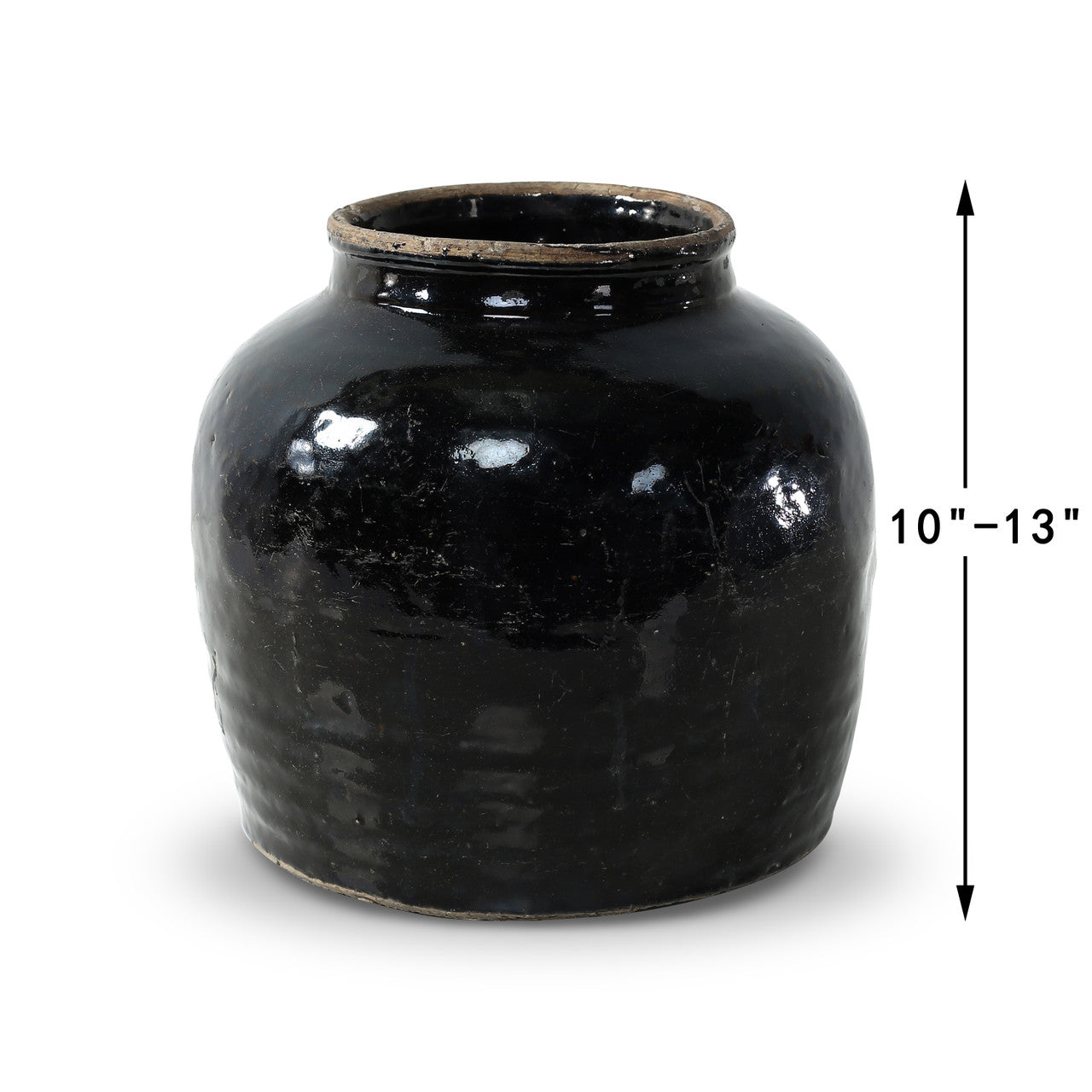 Vintage Black Glazed Pot | By Luxe B Co.