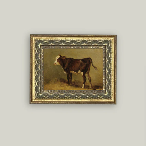 Vintage Calf Framed Antique Inspired Art | By Luxe B Co. 