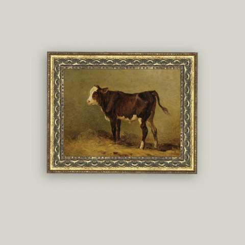 Vintage Calf Framed Antique Inspired Art | By Luxe B Co. 
