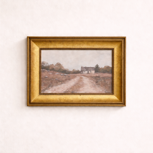 Vintage Farm House | Antique Inspired Brass Framed Art By Luxe B Co. 