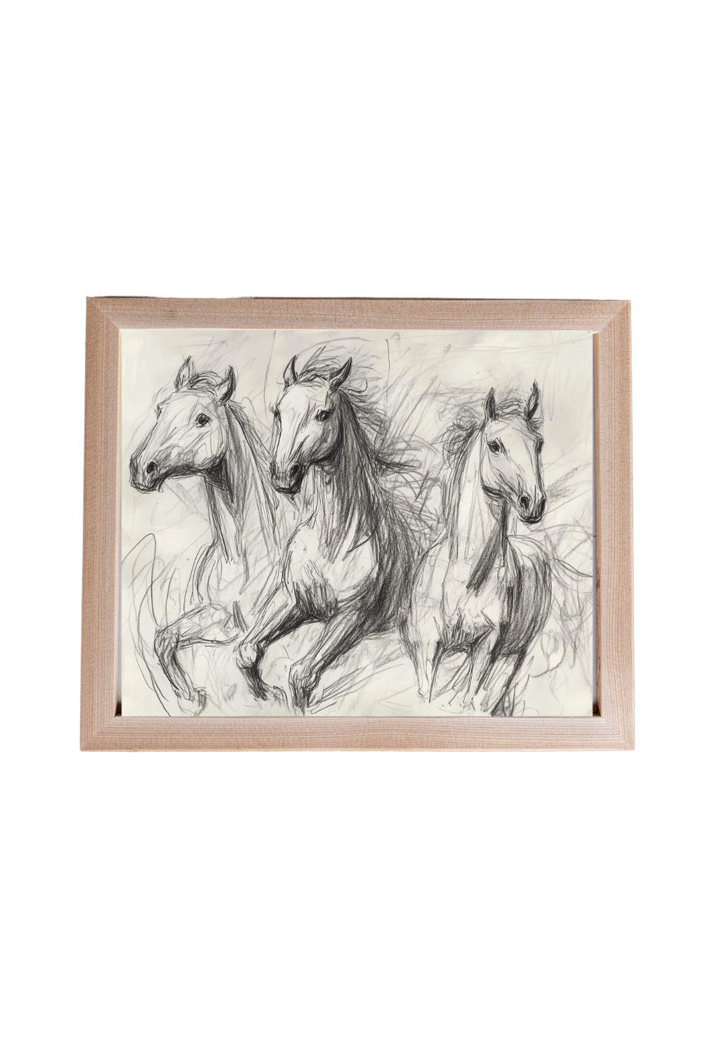 Vintage Horse Sketch Framed Art | 023