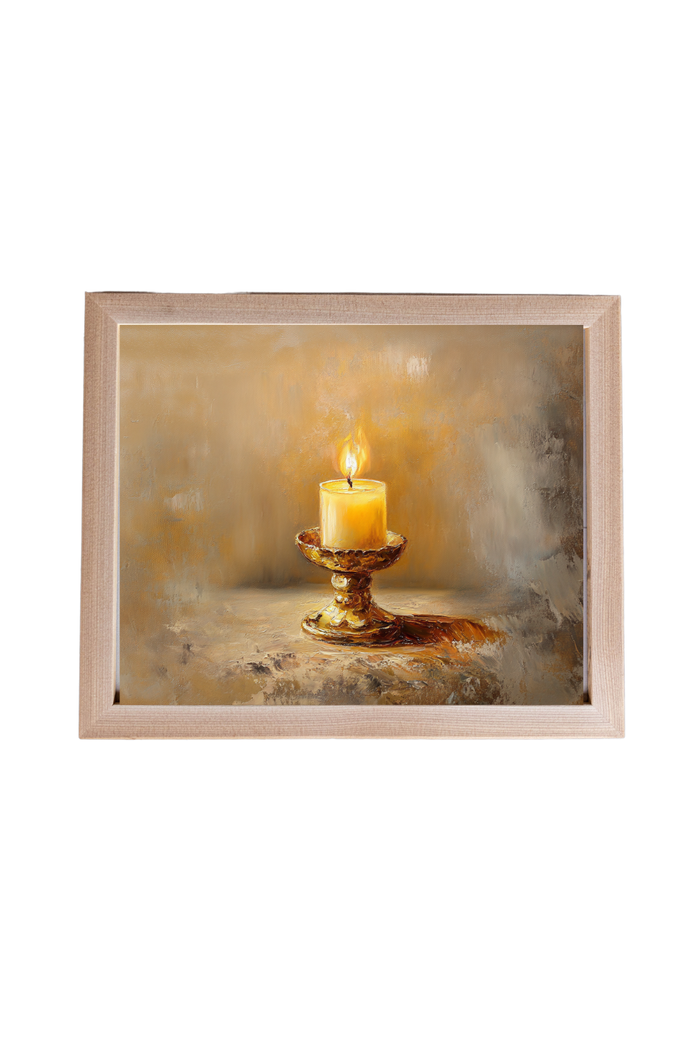 Vintage Burning Candle Framed Art | 031