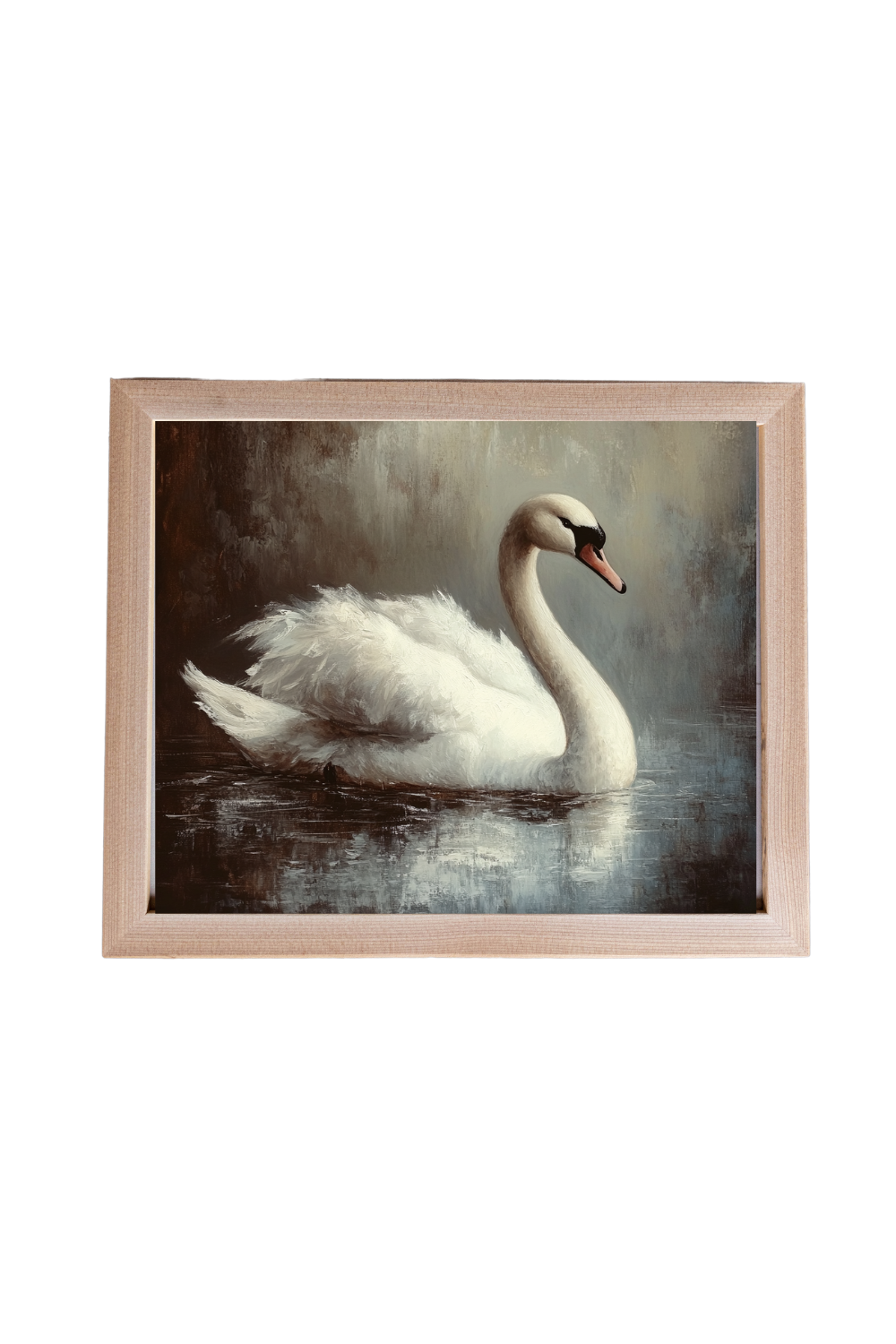 Vintage Moody Swan Framed Art | 052