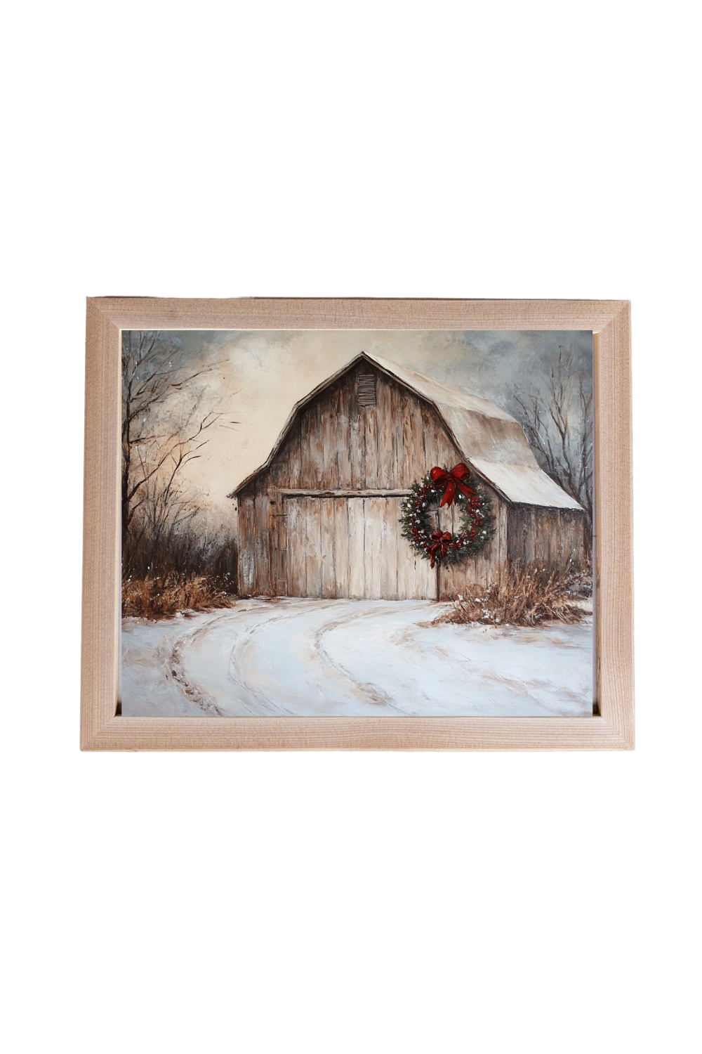 Vintage Barn Wreath Framed Art | 045