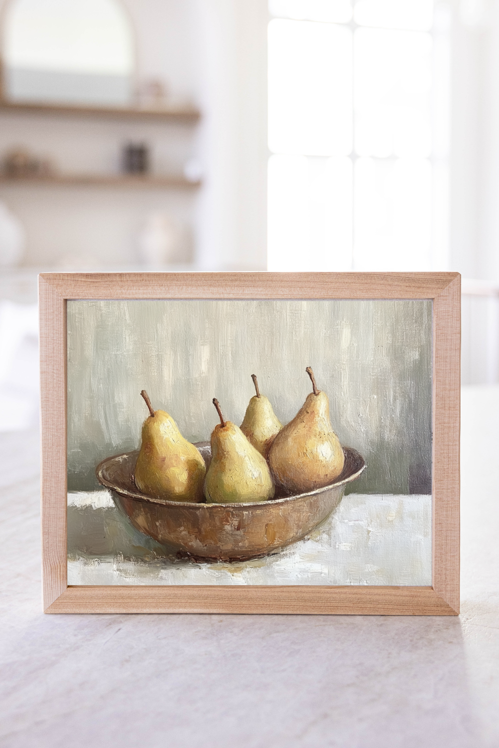 Vintage Muted Pears Framed Art | 021