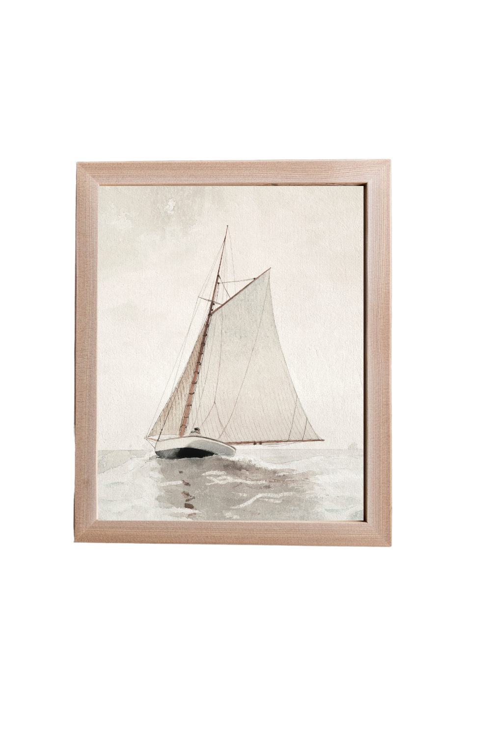 Sailboat Pine Framed Art | 110