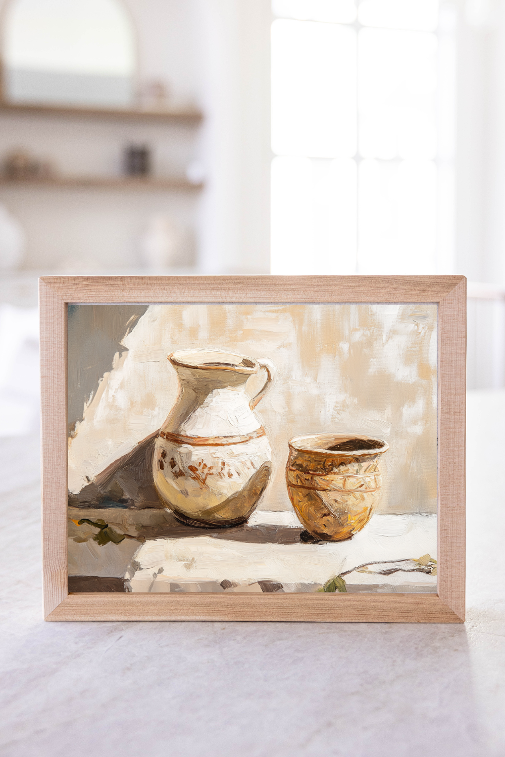 Vintage Sunny Pots Framed Art | 044