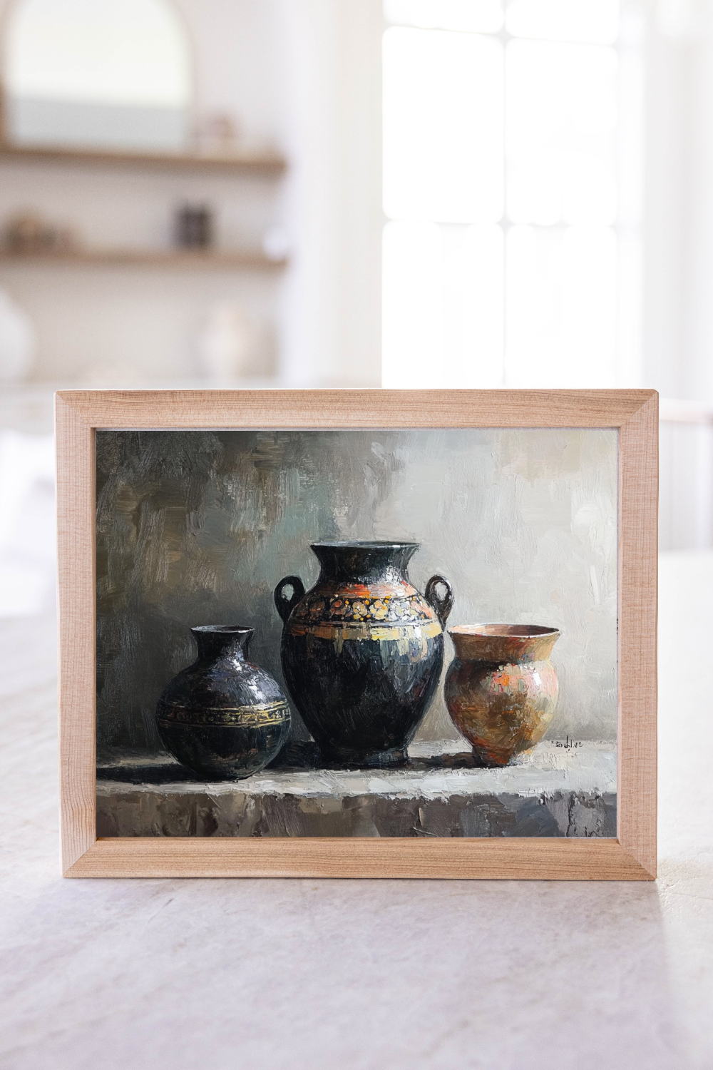 Vintage Black Pots Framed Art | 039