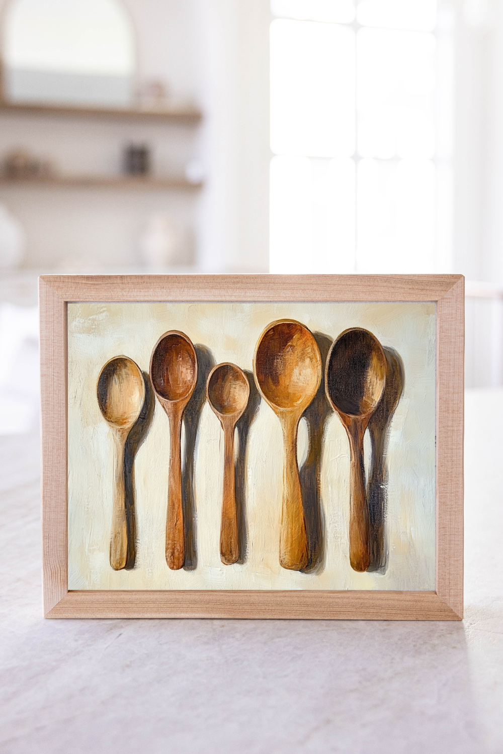 Vintage Wood Spoons Framed Art | 048