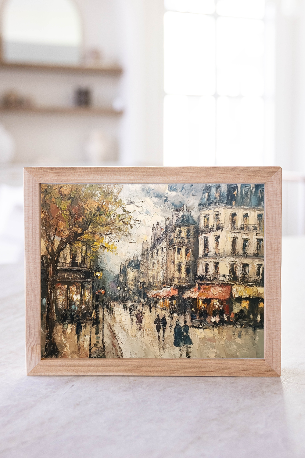 Vintage European Stone Street Framed Art | 018