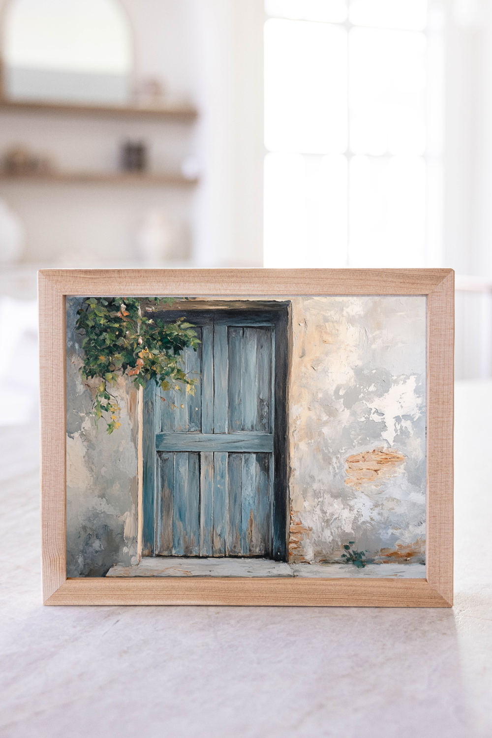 Vintage Blue Door Framed Art | 049