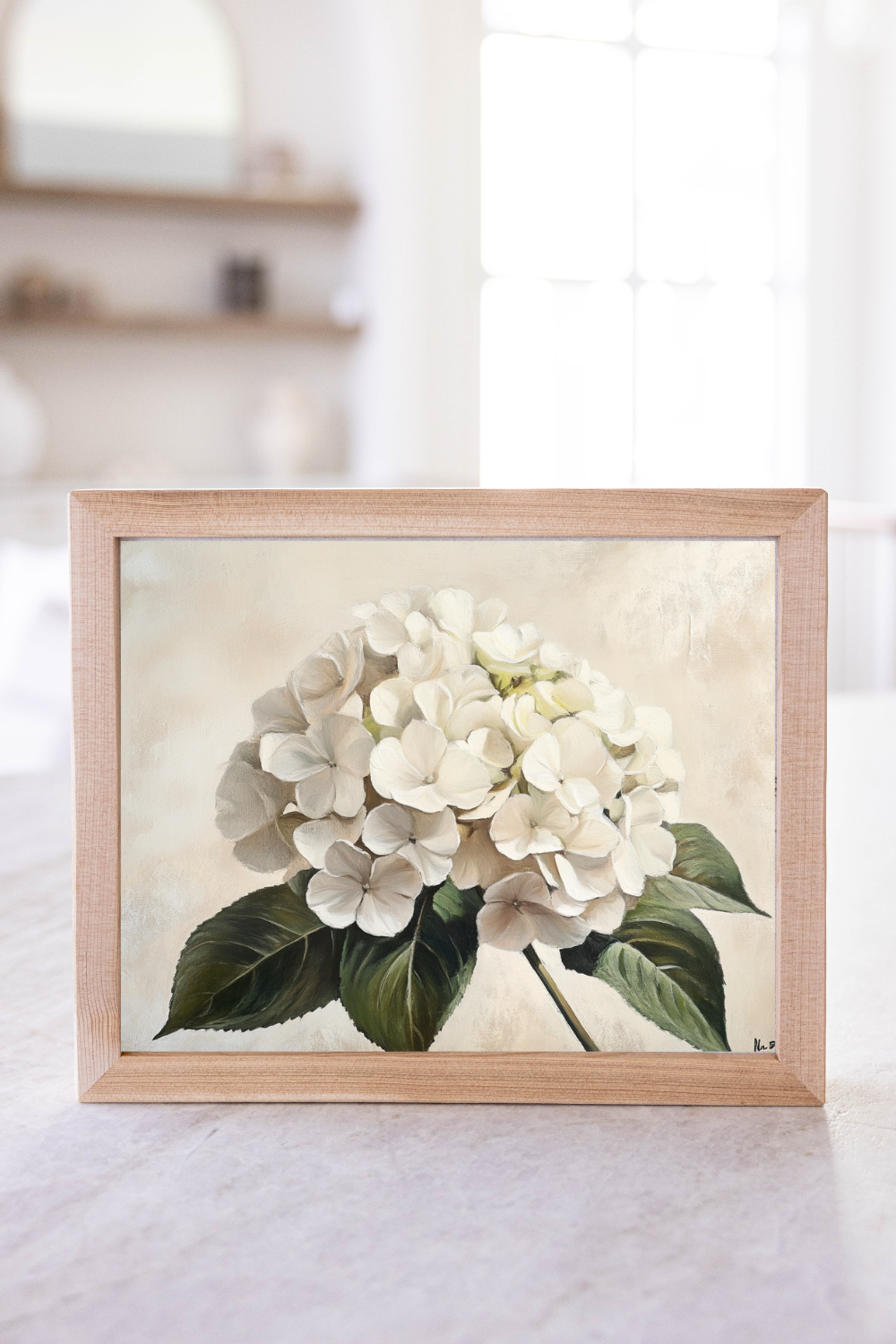 Vintage Solo Hydrangeas Framed Art | 054