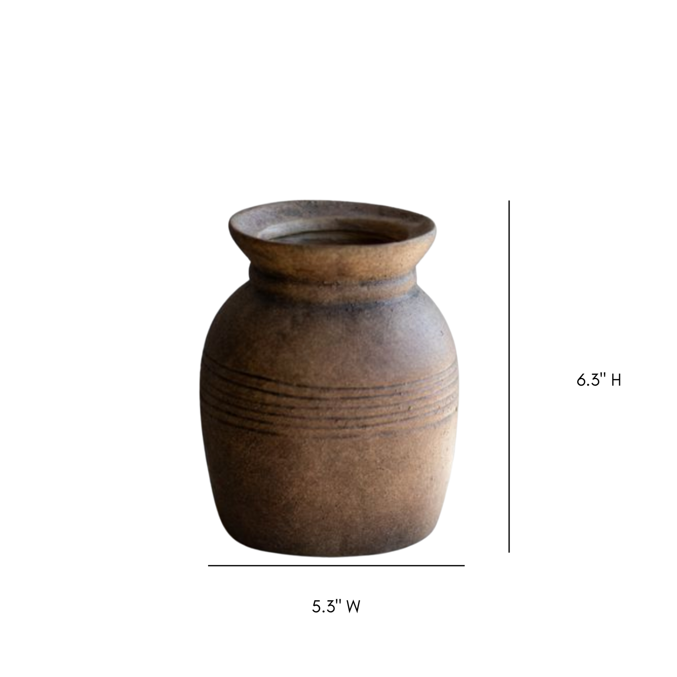 Vintage Inspired Brown Ceramic Vase | By Luxe B Co.