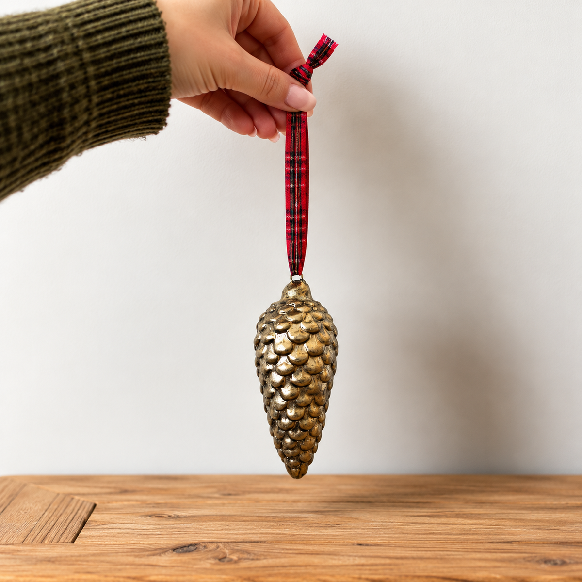 Vintage Inspired Pinecone Ornament By Luxe B Co.