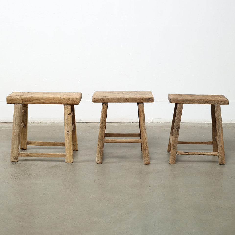 Vintage Inspired Rectangular Stool | By Luxe B Co.