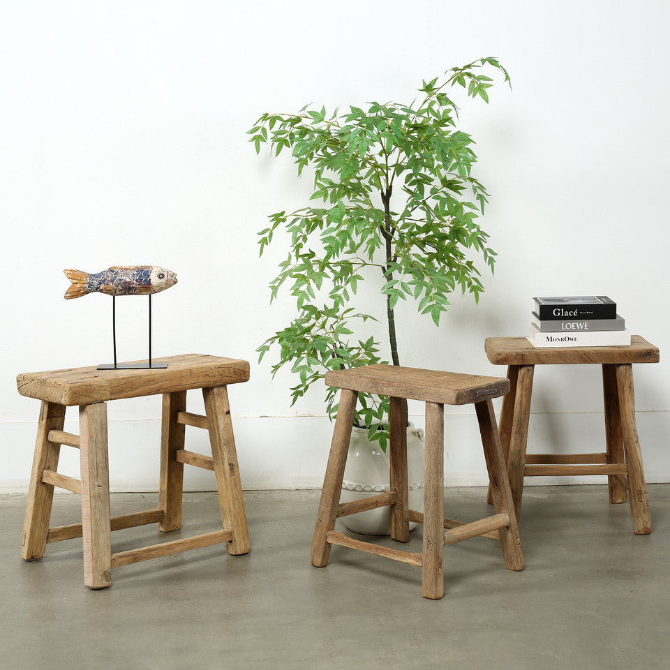 Vintage Inspired Rectangular Stool | By Luxe B Co.