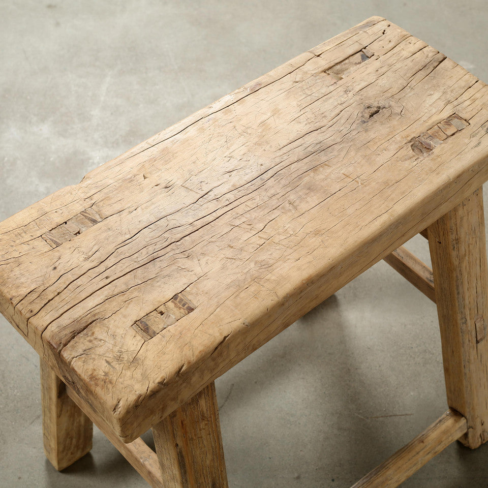 Vintage Inspired Rectangular Stool | By Luxe B Co.
