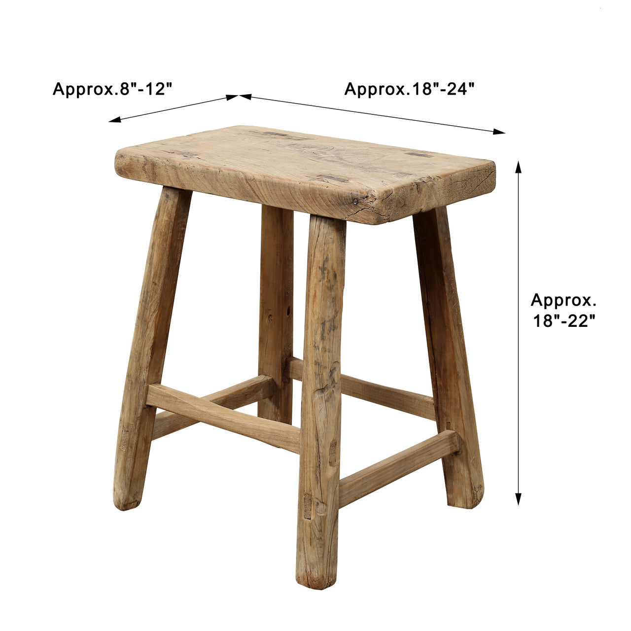 Vintage Inspired Rectangular Stool | By Luxe B Co.