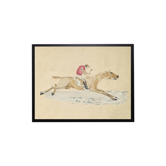 Vintage Jockey and Horse Beaded Framed Art | By Luxe B Co.