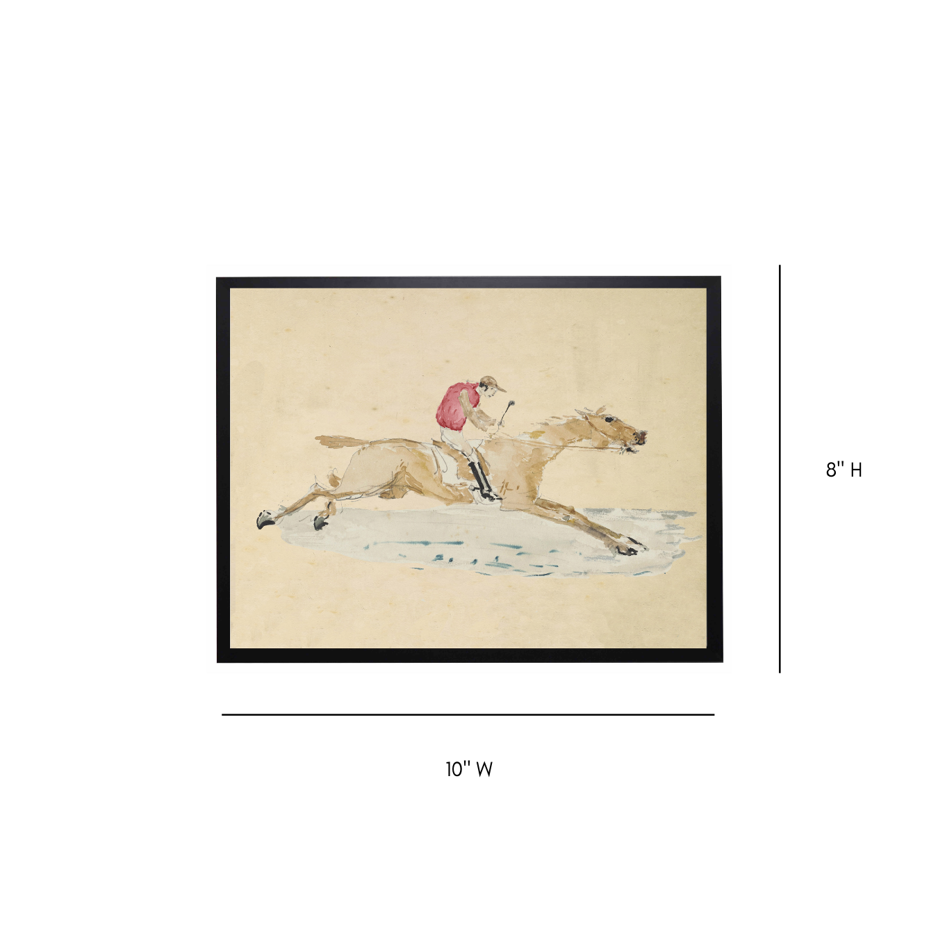 Vintage Jockey and Horse Beaded Framed Art | By Luxe B Co.