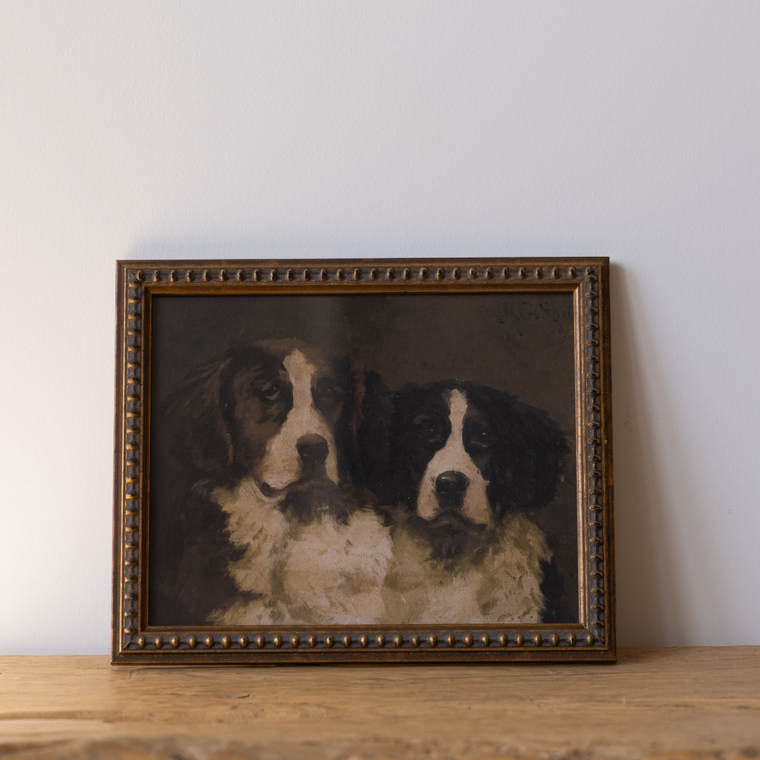 Vintage Loyal Companions Framed Art By Luxe B Co. 