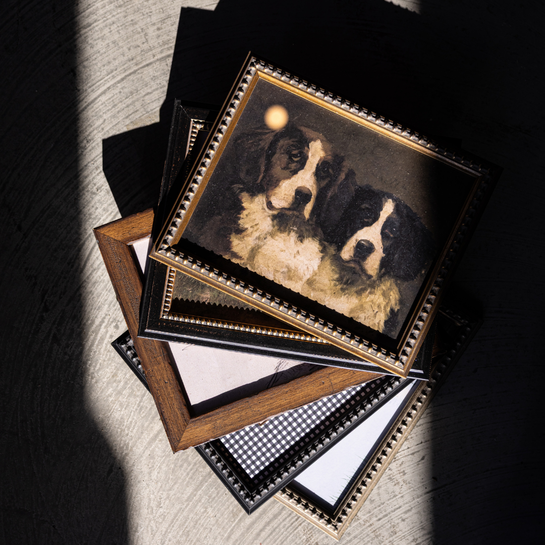 Vintage Loyal Companions Framed Art | Luxe B Co.