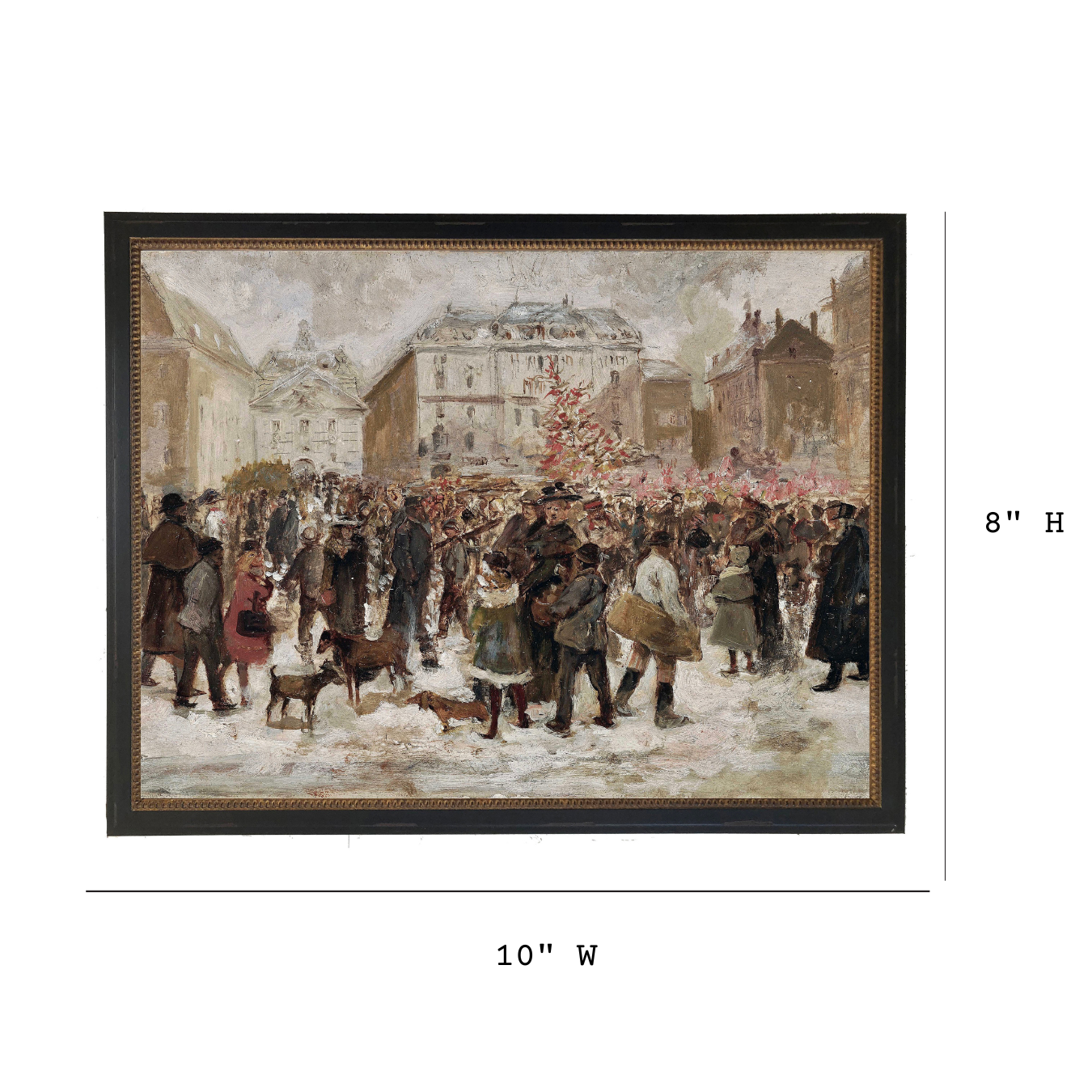 Vintage Oil Painting European Market | By Luxe B Co.