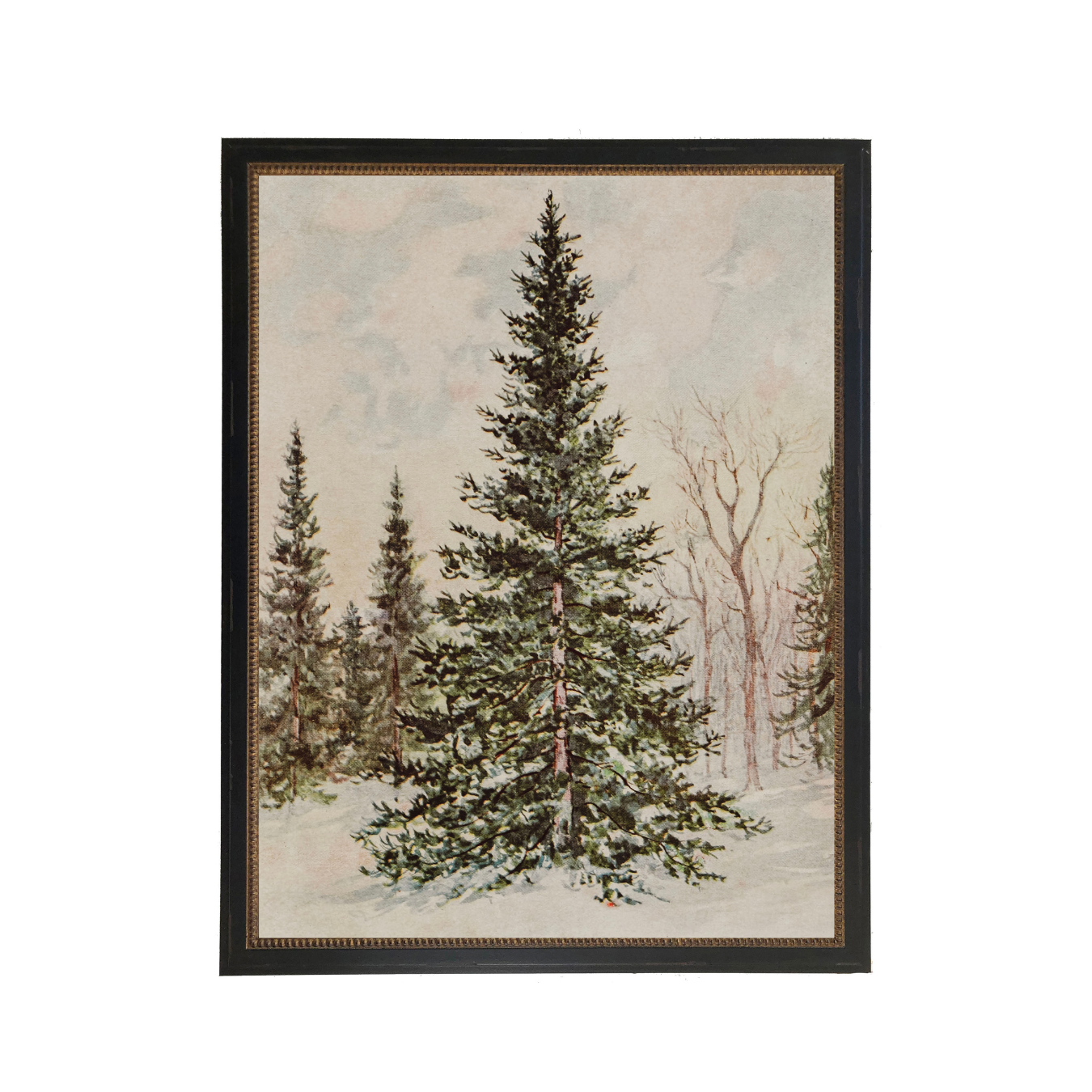 Vintage Oil Painting Festive Spruce Tree | By Luxe B Co.